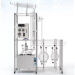 Aparatura do destylacji frakcyjnej szklana